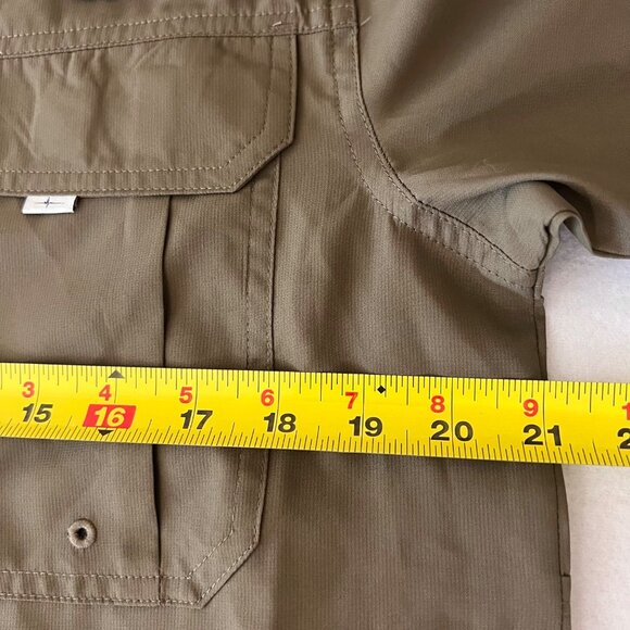 NWOT Habit Men UPF 40+ Button Down Long Sleeve Outdoor Shadow Green Shirt Size S - Picture 10 of 10